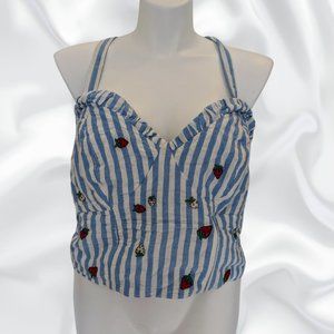Maeve Anthropologie Gingham halter